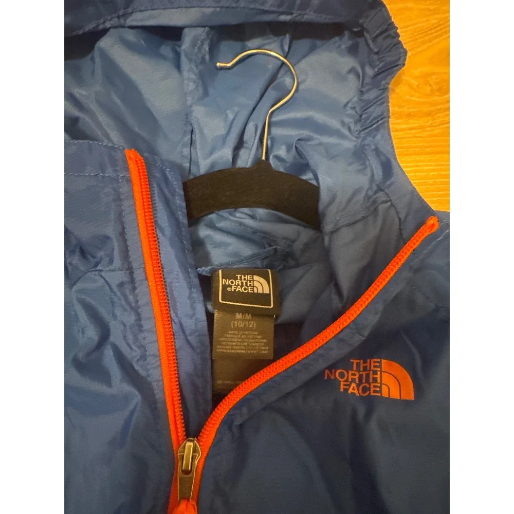 The North Face Kids Hydrenalite Blue Orange Full Zip Hooded Windbreaker Jacket M